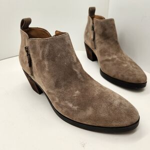 Vionic Ankle Boots 10 Taupe Grey Suede Cecily Comfort Arch Support New $180